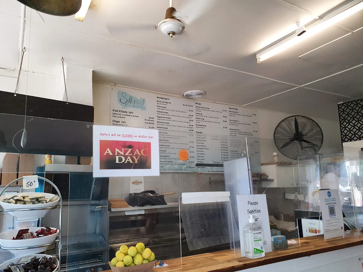 Menu, Salty's @ Swansea Bridge