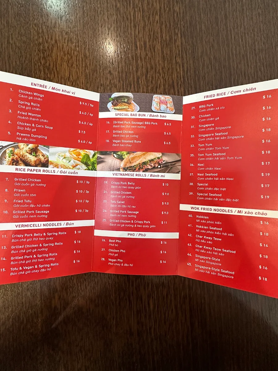 Menu, Tan Mai Kitchen