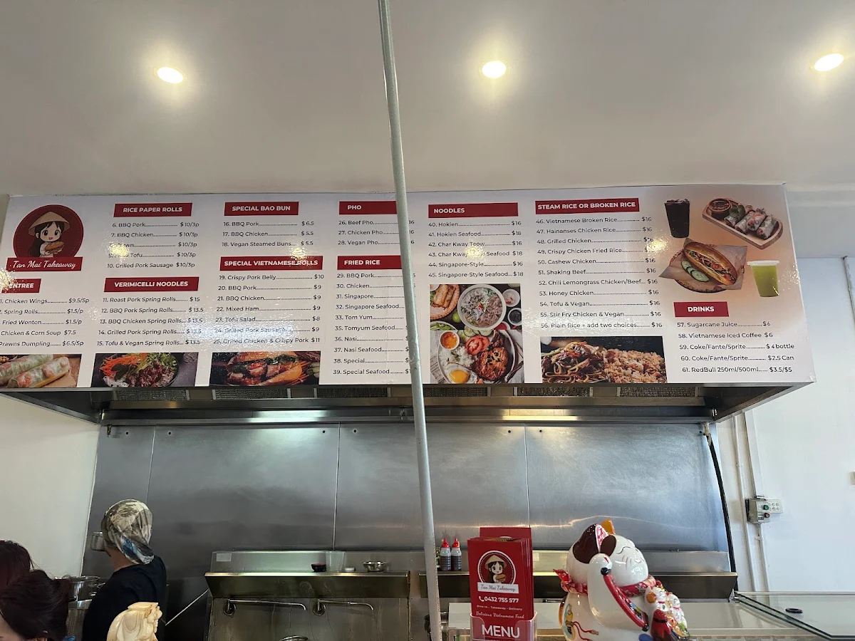 Menu, Tan Mai Kitchen
