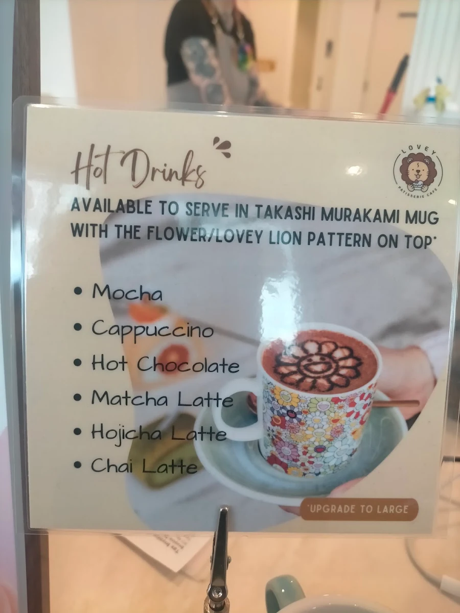 Menu, Lovey Patisserie Cafe