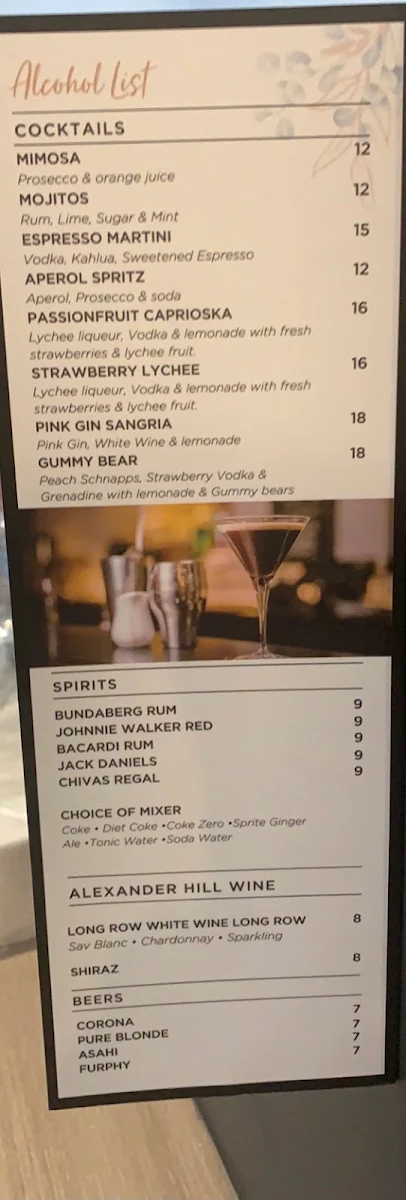 Menu, Degani