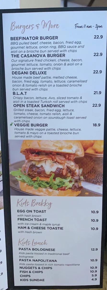 Menu, Degani