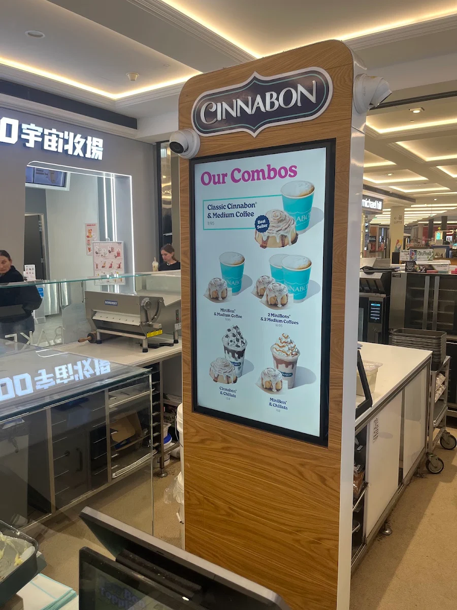 Menu, Cinnabon Pacific Fair