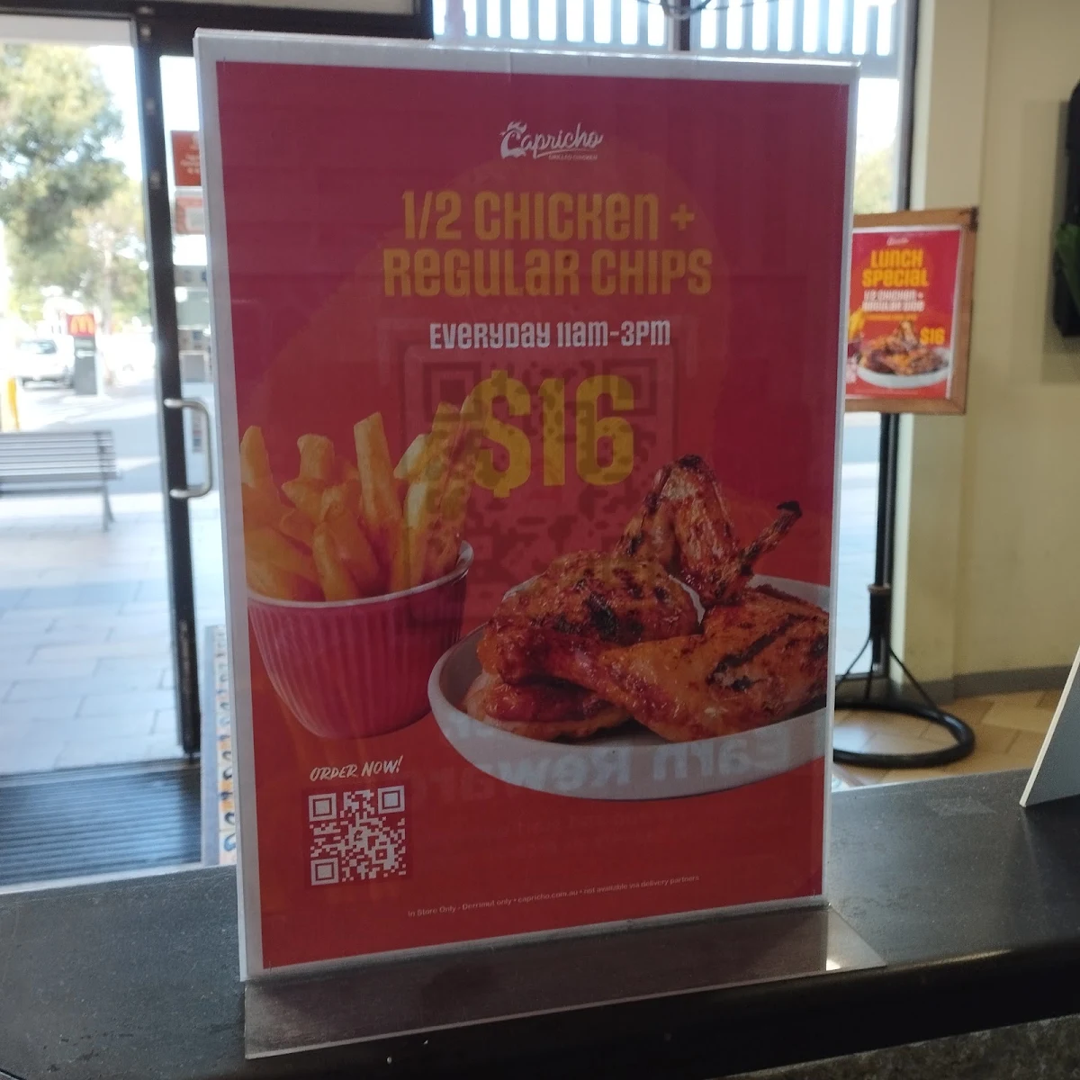 Menu, Capricho Grilled Chicken - Derrimut