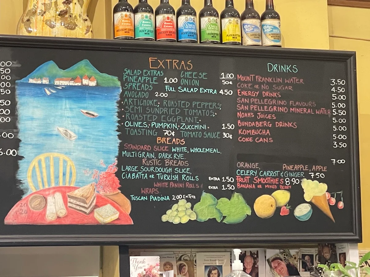 Menu, Lucchini Cakes & Cafe