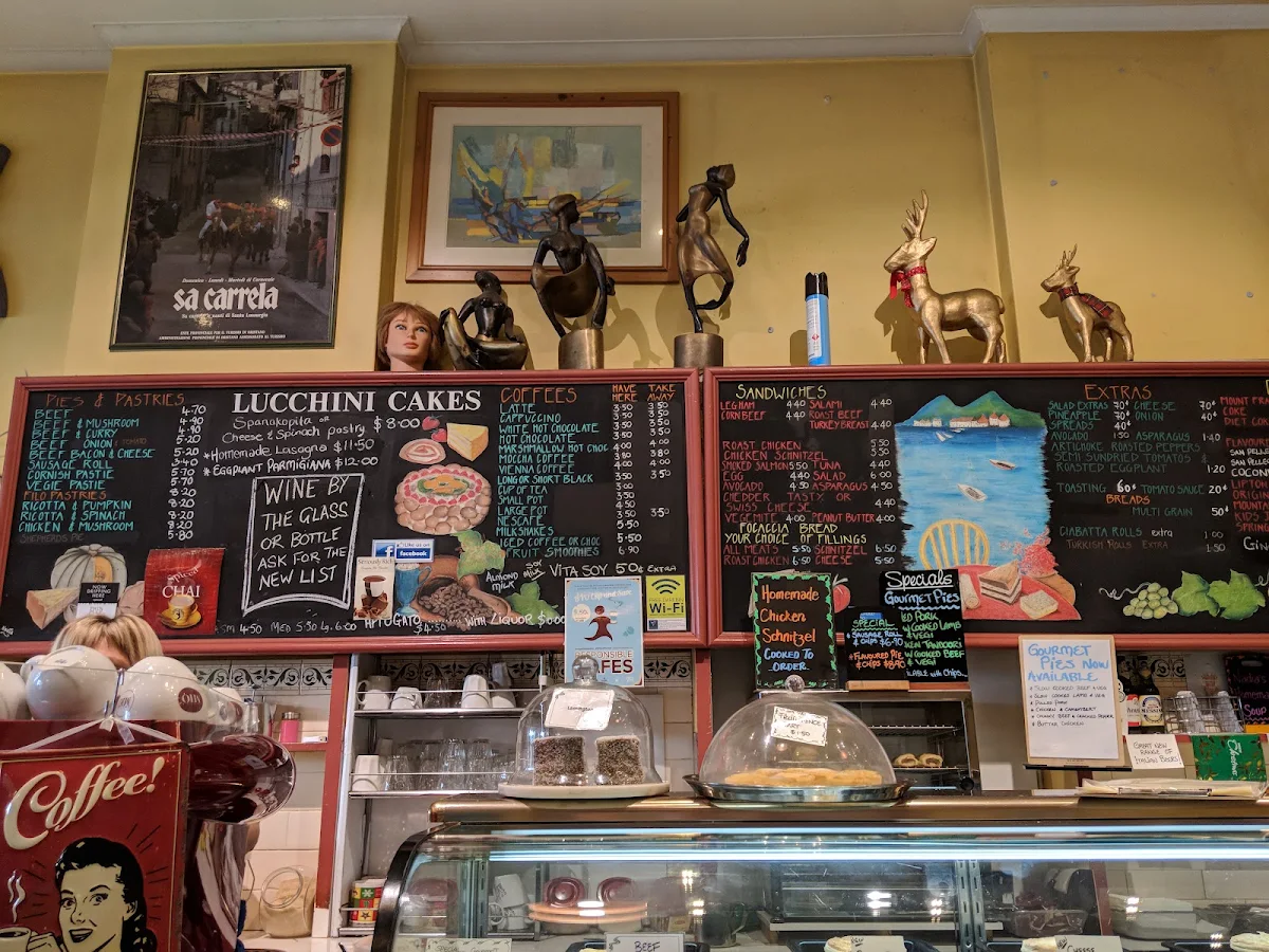 Menu, Lucchini Cakes & Cafe