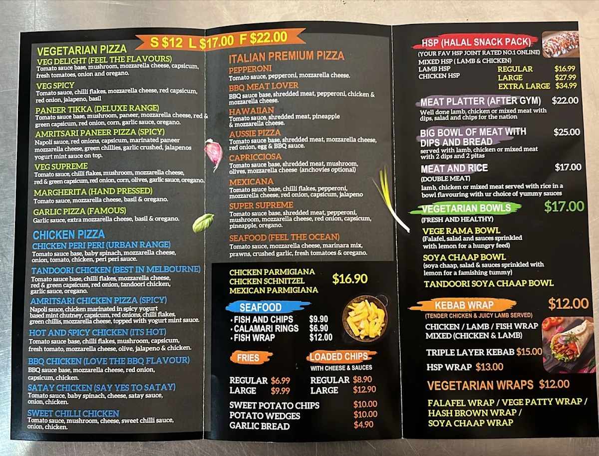 Menu, Garlicboyz Pizza & Kebab - Mount Waverley