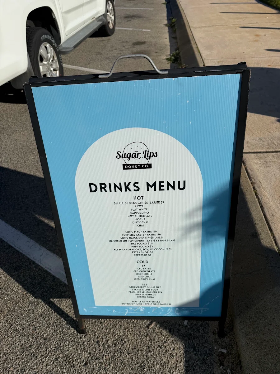 Menu, Sugar Lips Donut Co.