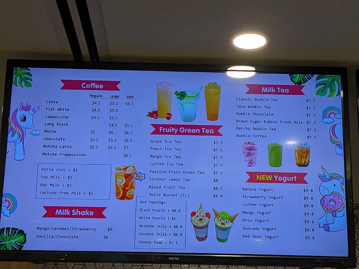 Menu, Little Sweet Cafe & Bubble Waffle