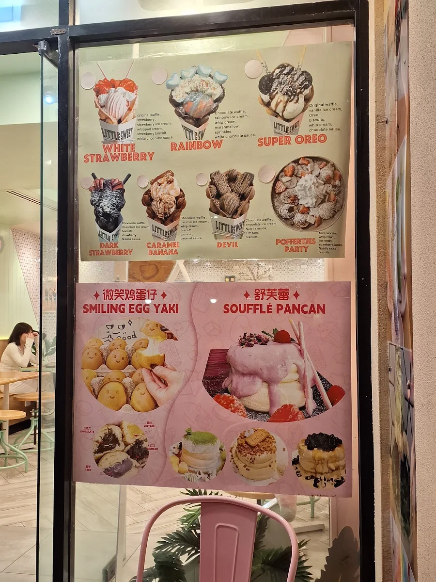 Menu, Little Sweet Cafe & Bubble Waffle