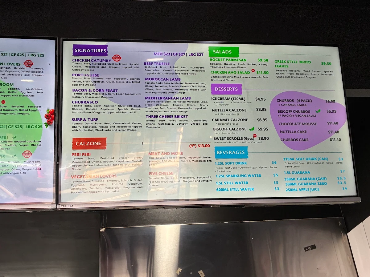 Menu, I Love Pizza Penrith