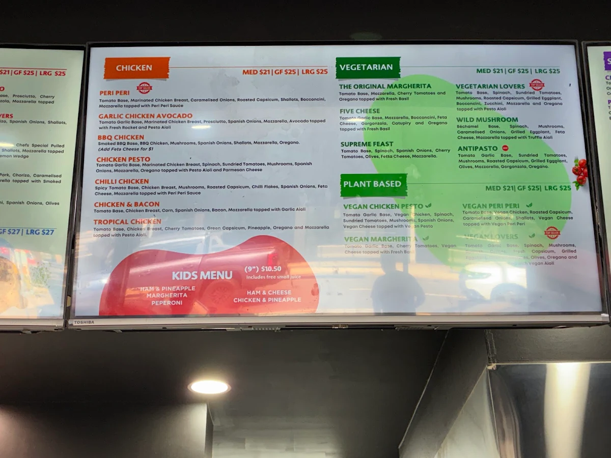 Menu, I Love Pizza Penrith