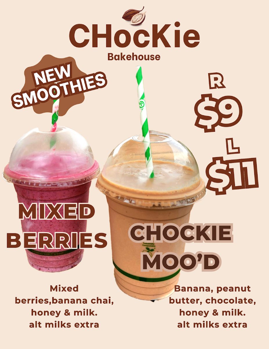 Menu, Chockie Bakehouse