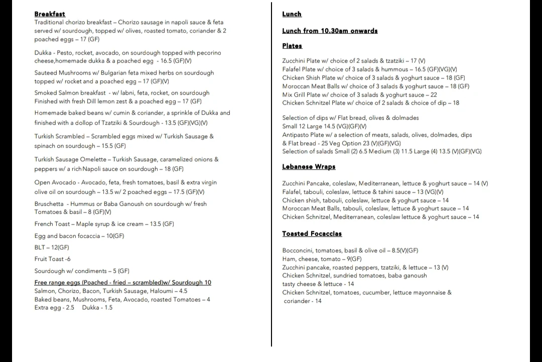 Menu, Advieh