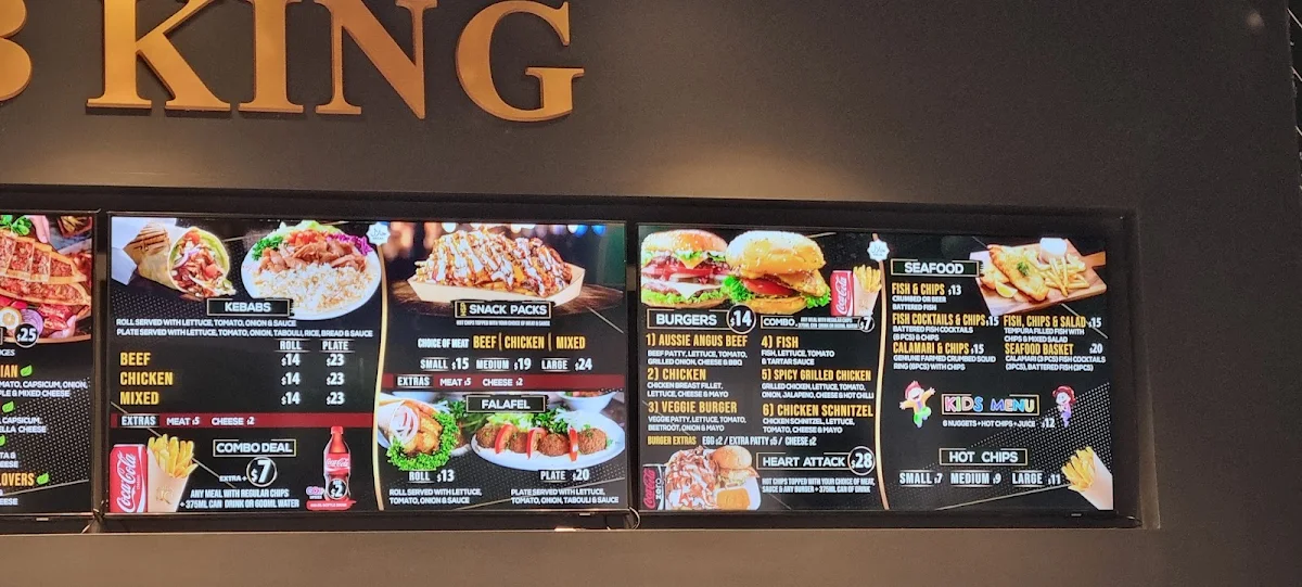 Menu, Kebab King