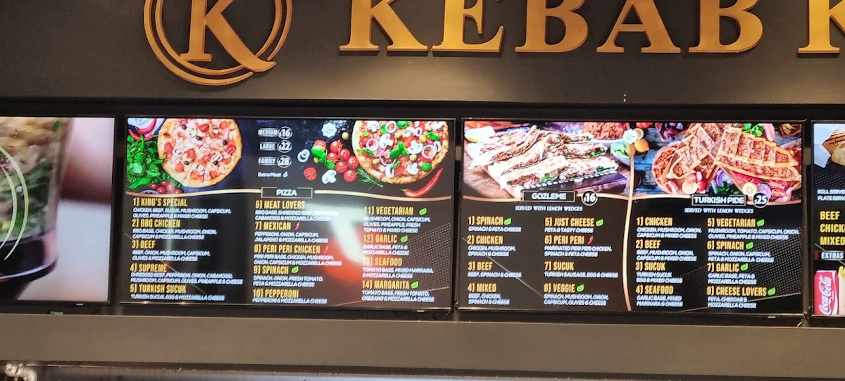Menu, Kebab King