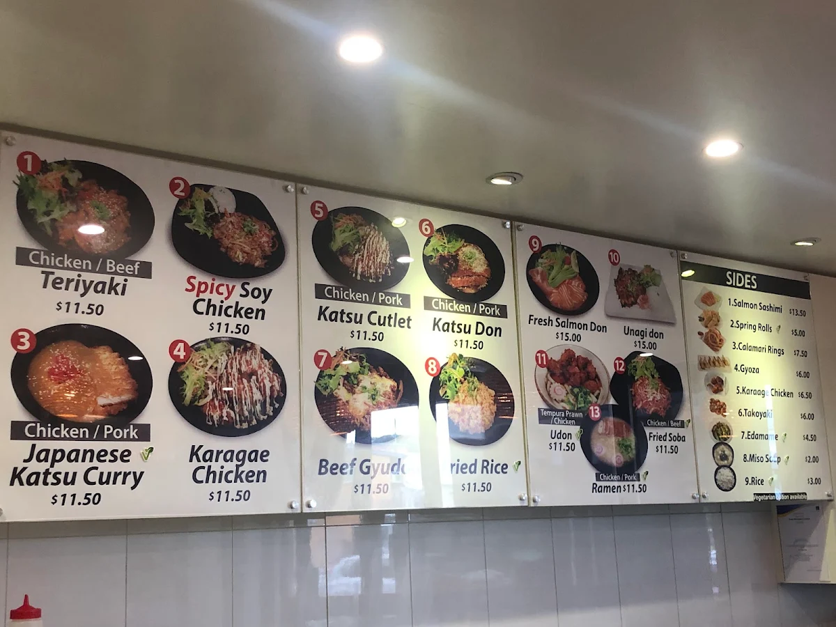 Menu, Wona Sushi