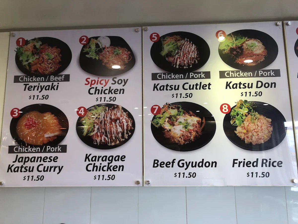 Menu, Wona Sushi