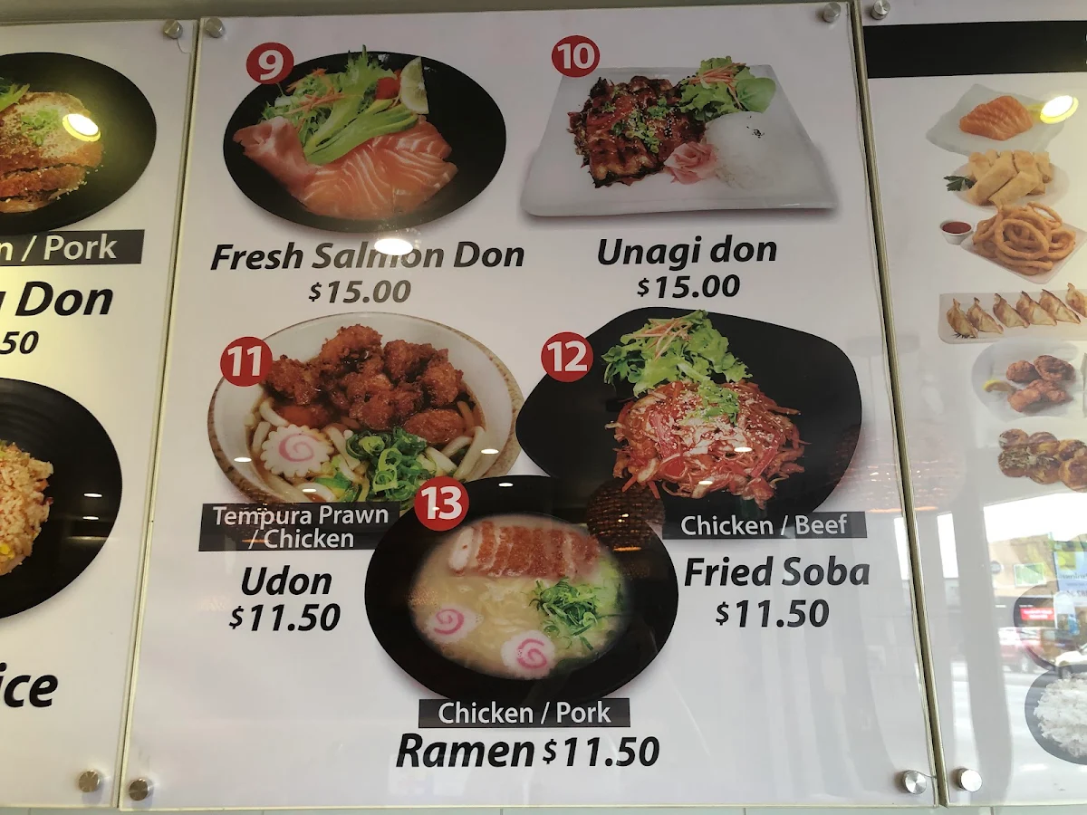 Menu, Wona Sushi