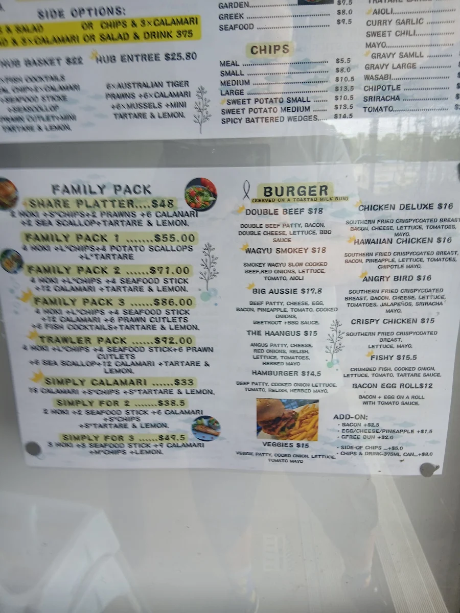 Menu, The Fish Hub