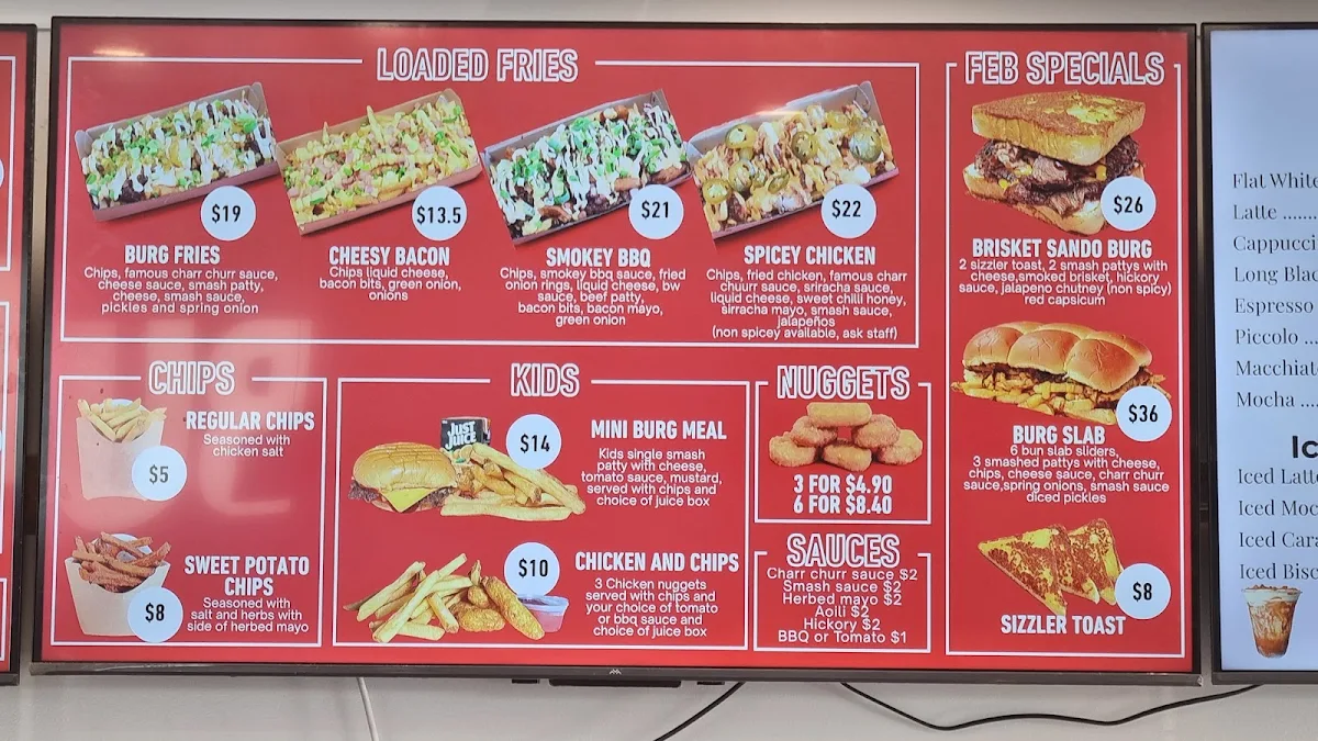 Menu, Burg World