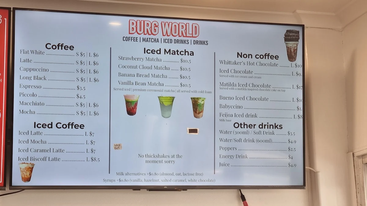 Menu, Burg World