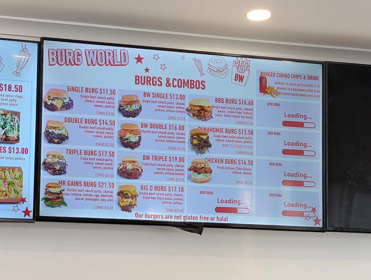 Menu, Burg World
