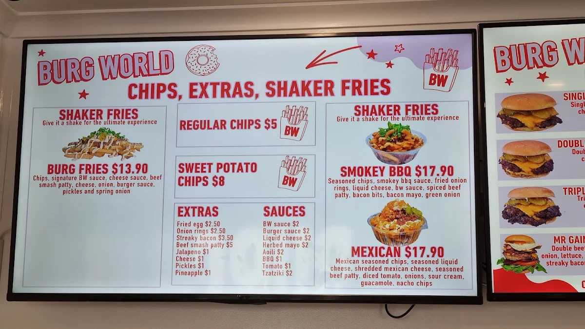 Menu, Burg World