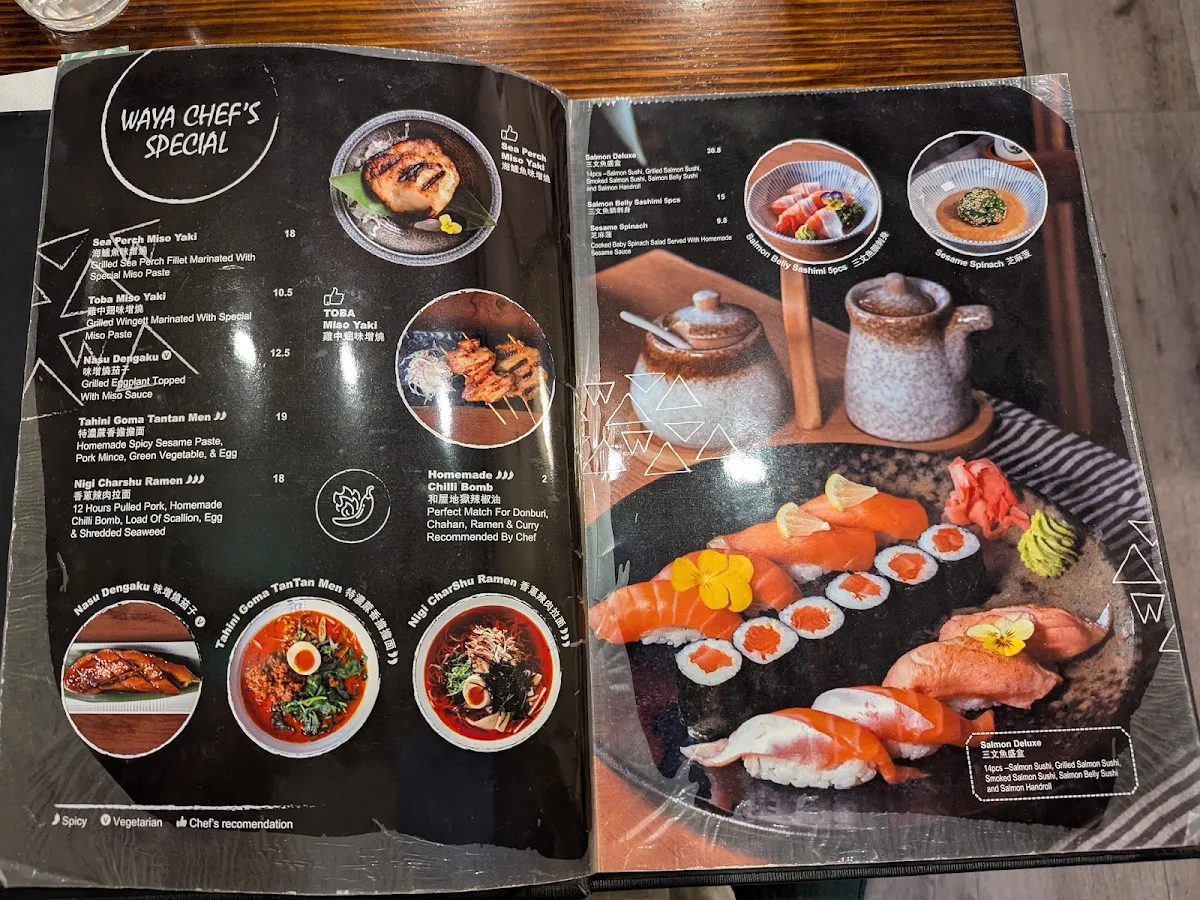 Menu, Waya Japanese