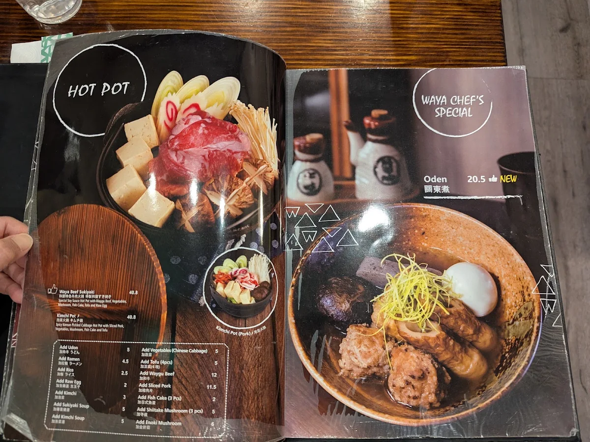 Menu, Waya Japanese