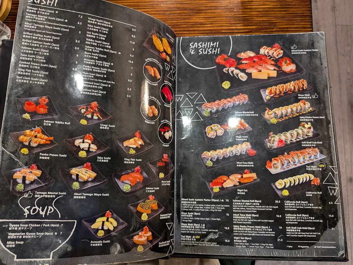 Menu, Waya Japanese