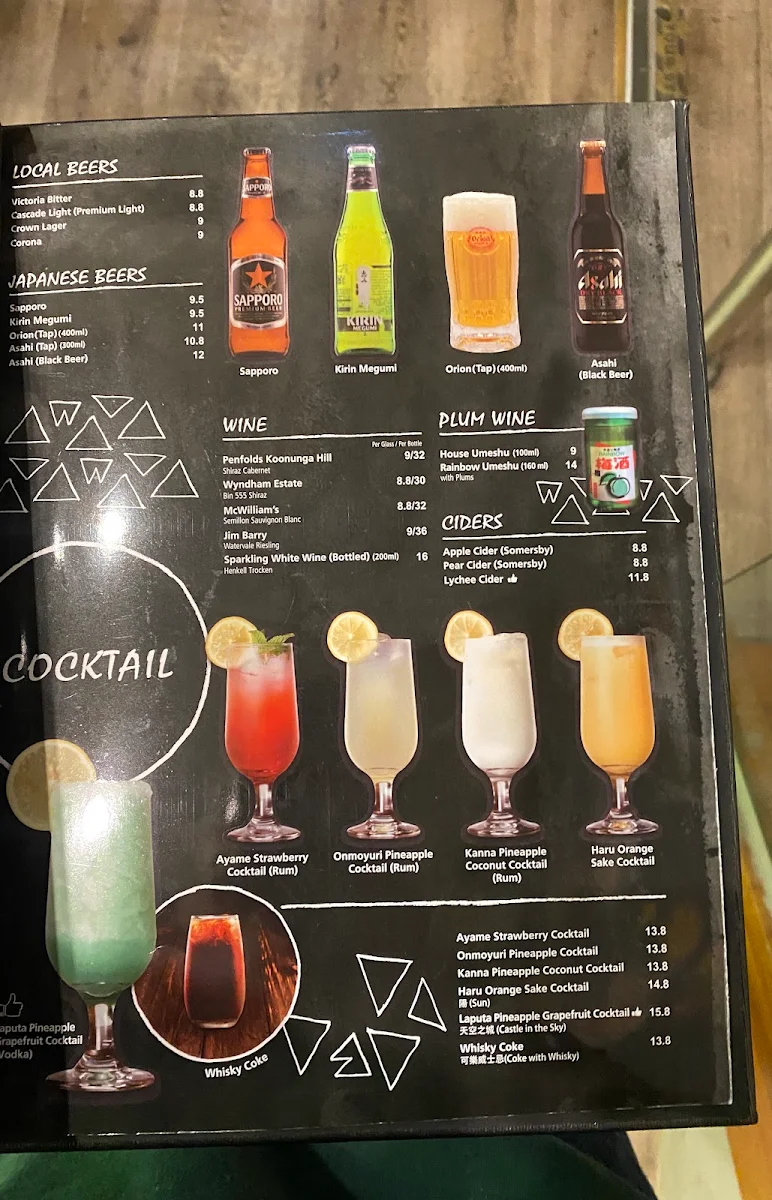 Menu, Waya Japanese
