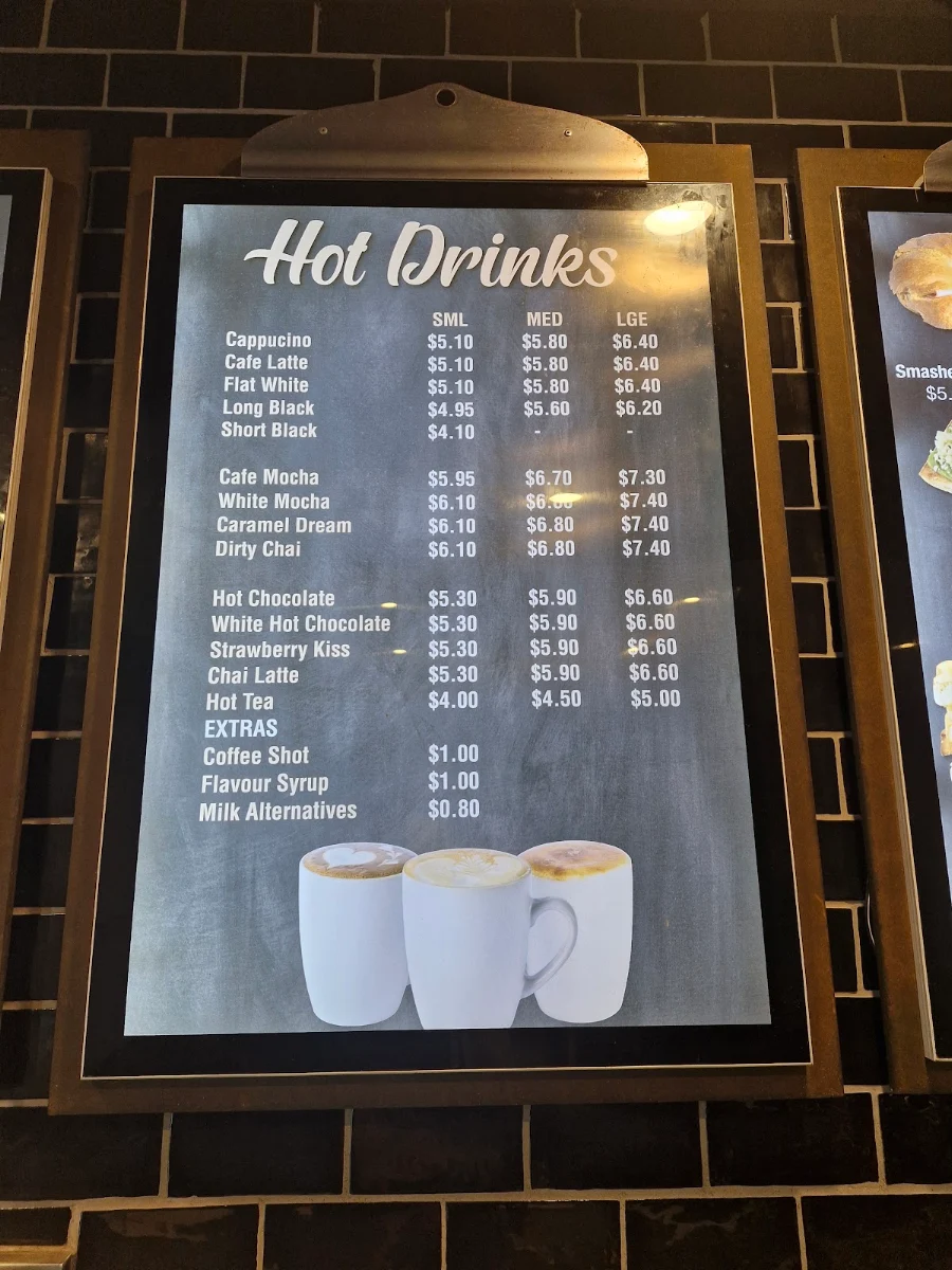 Menu, Hammerich's Coffee Everton Hills