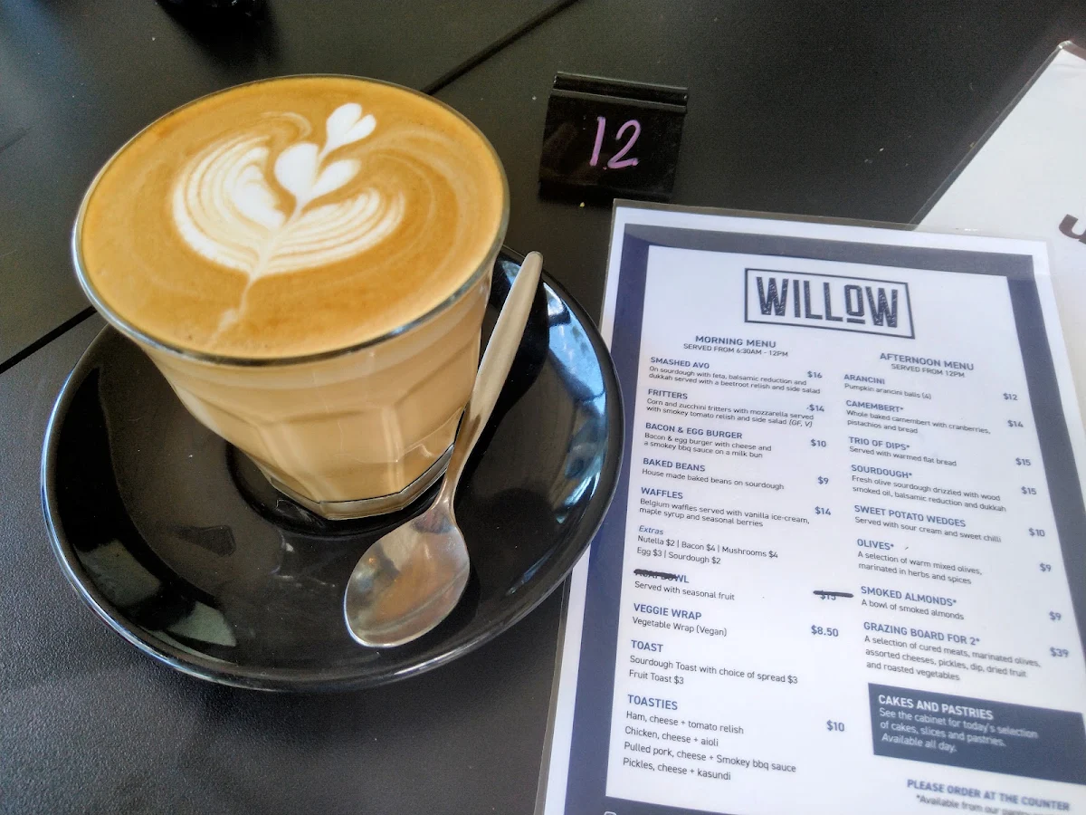 Menu, Willow Coffee + Pantry