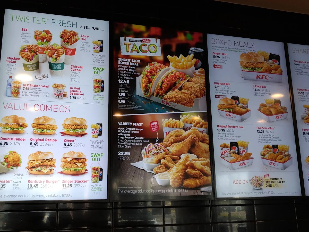 Menu, KFC Truganina