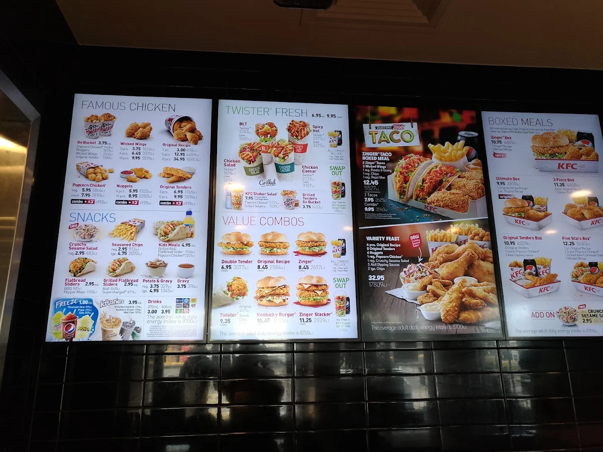 Menu, KFC Truganina