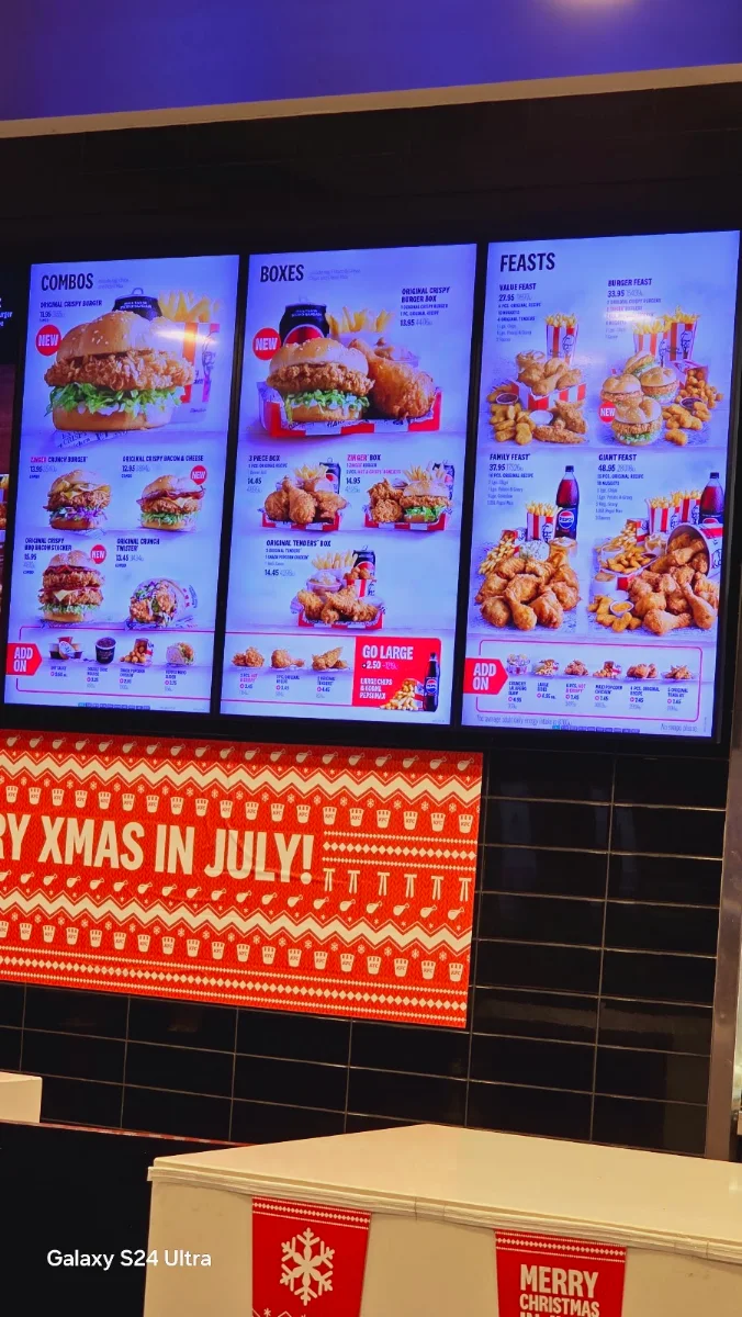 Menu, KFC Truganina