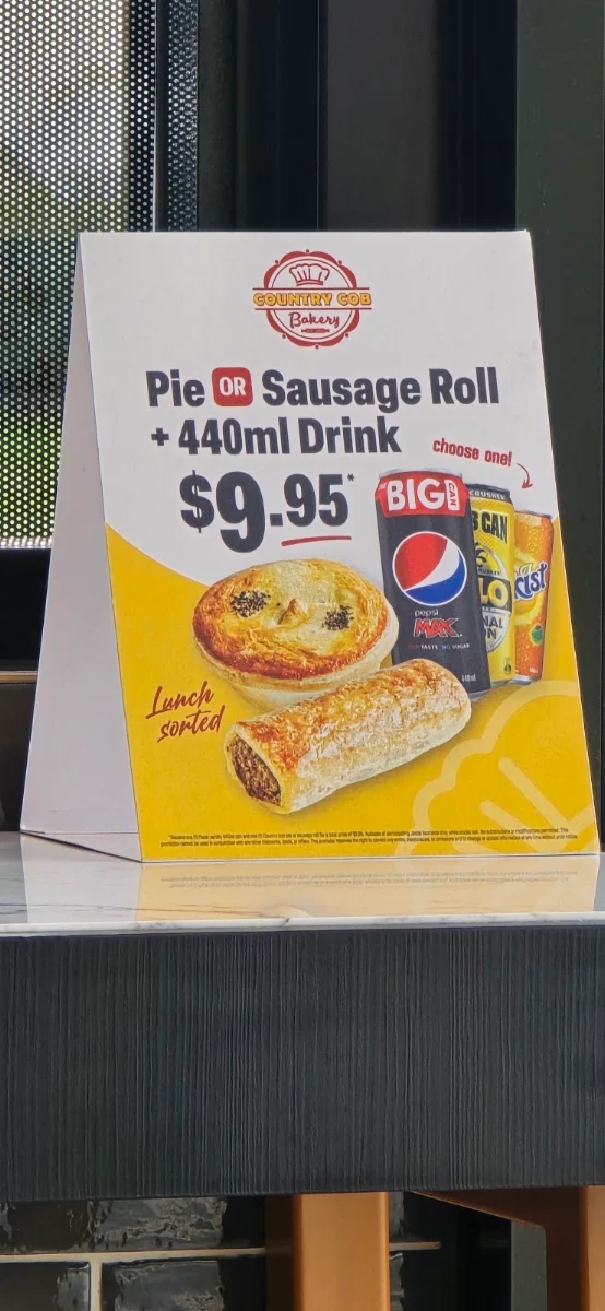 Menu, Country Cob Bakery