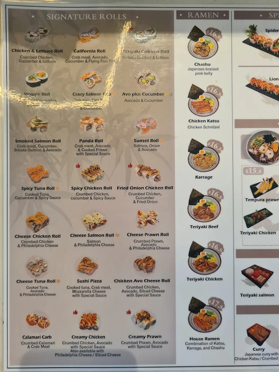 Menu, Sushi Go