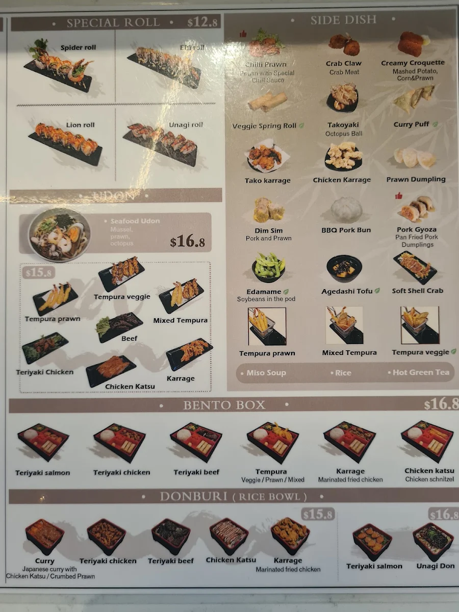 Menu, Sushi Go