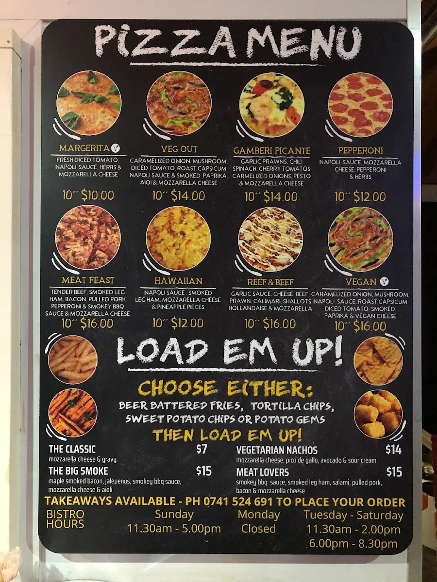 Menu, Queenslander Hotel Bundaberg