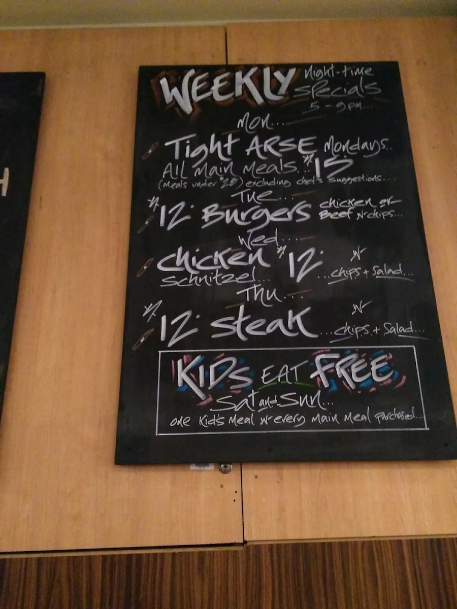 Menu, Castle Hill Tavern