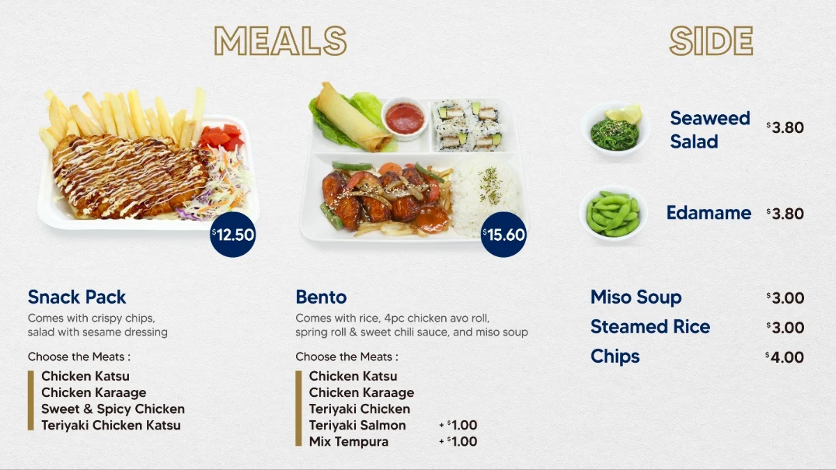 Menu, HIKARU SUSHI Warana