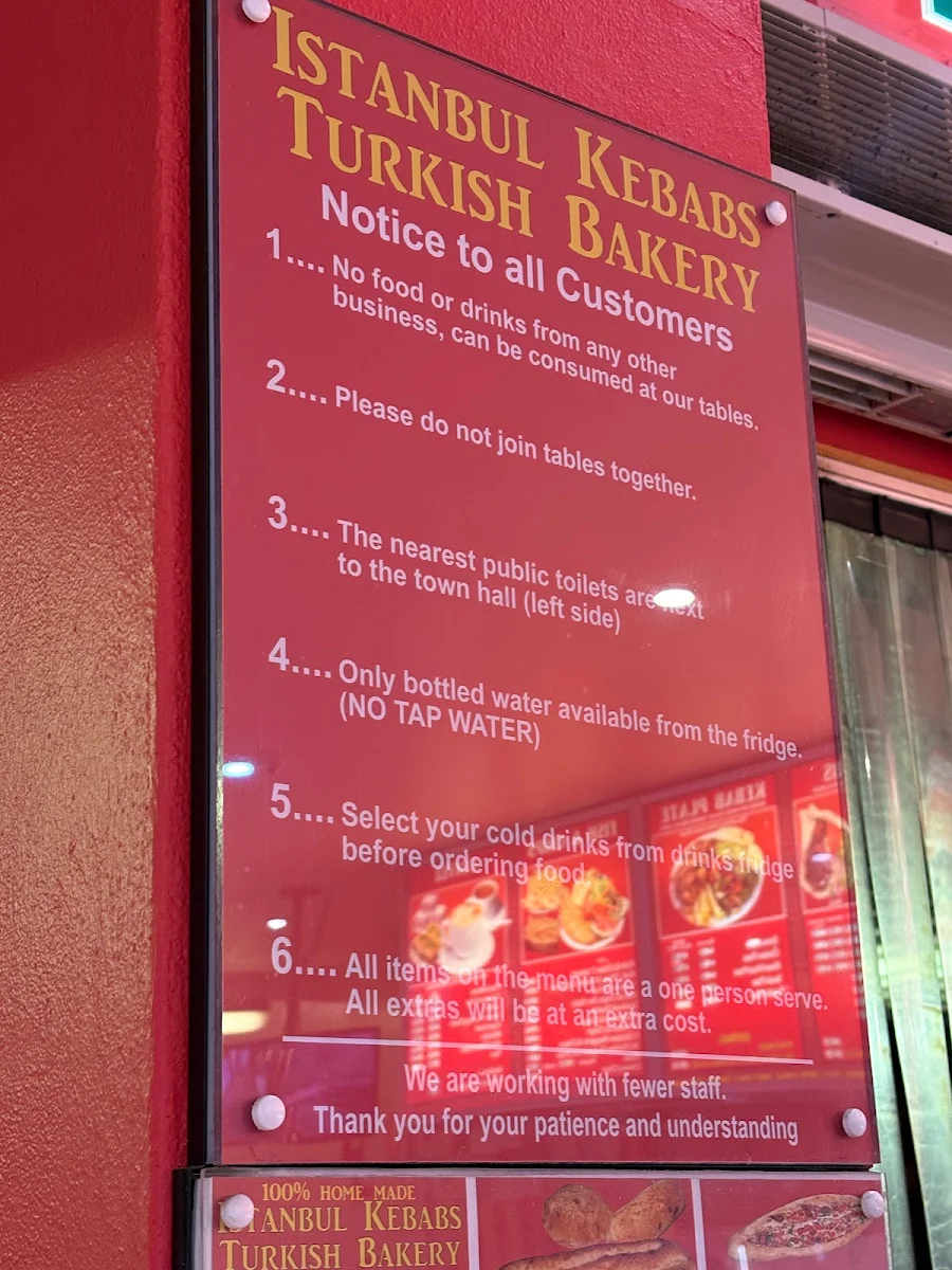 Menu, Istanbul Kebabs & Turkish Bakery (Halal Food)