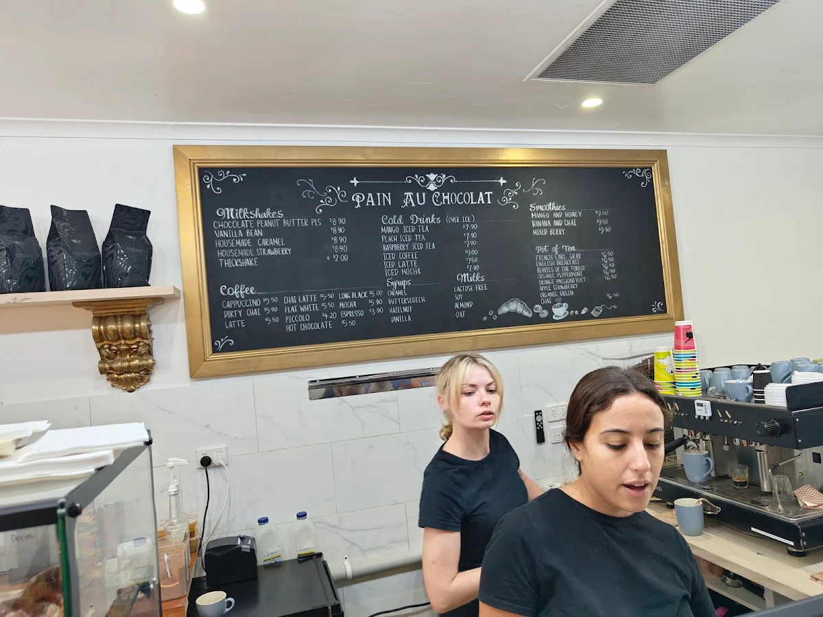 Menu, Pain Au Chocolate Patisserie