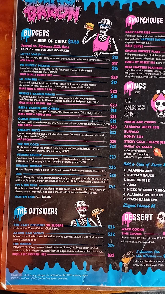 Menu, Sneaky Baron