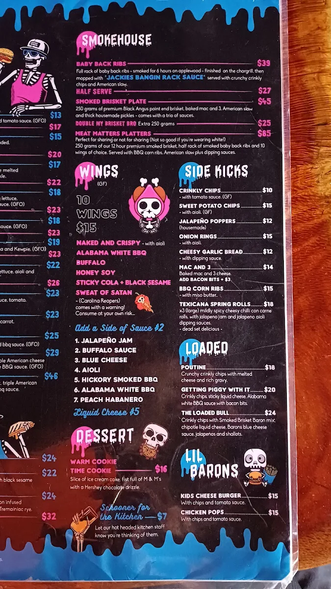 Menu, Sneaky Baron