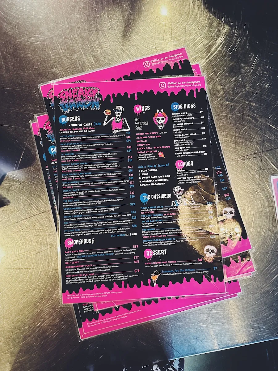 Menu, Sneaky Baron