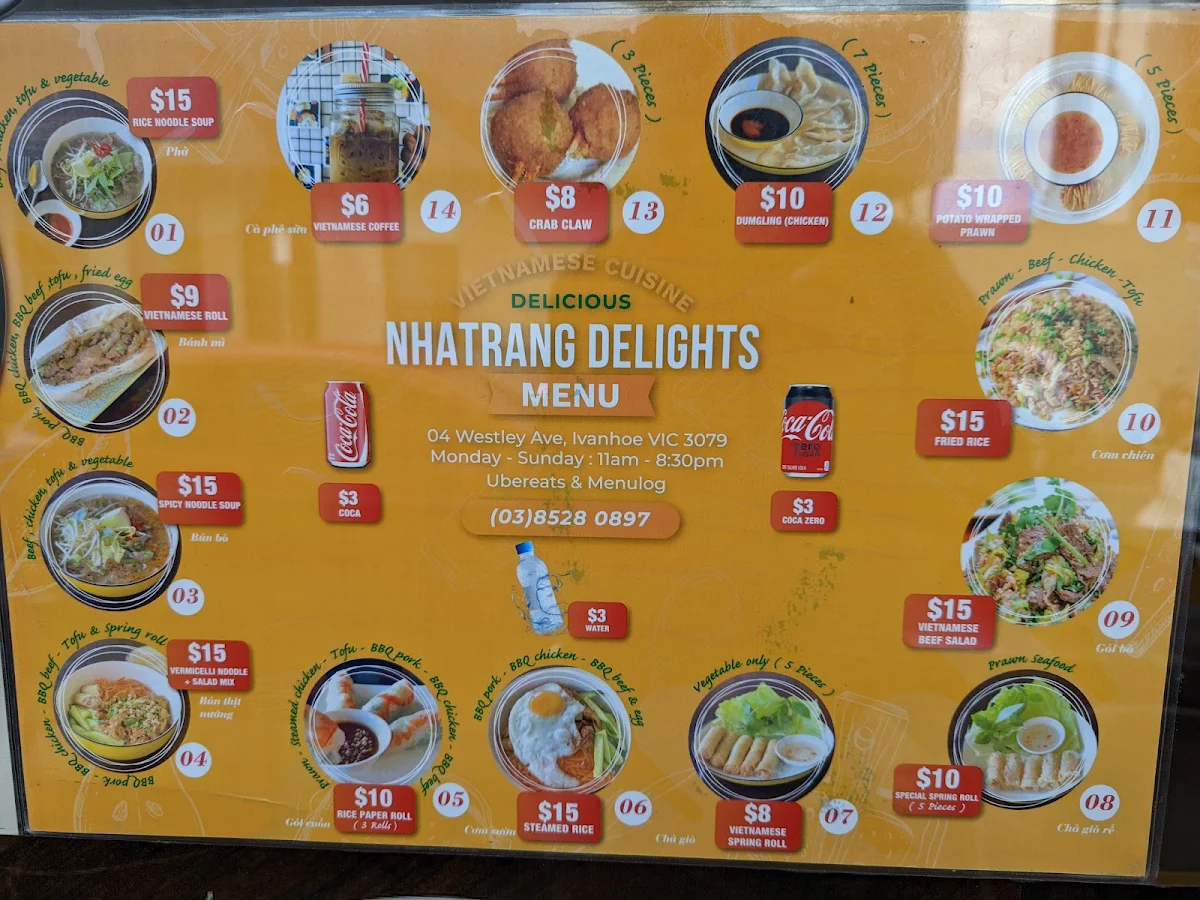 Menu, Nha Trang Delights