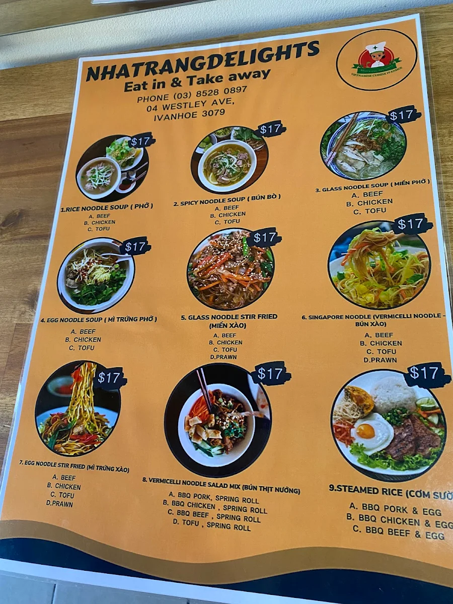 Menu, Nha Trang Delights